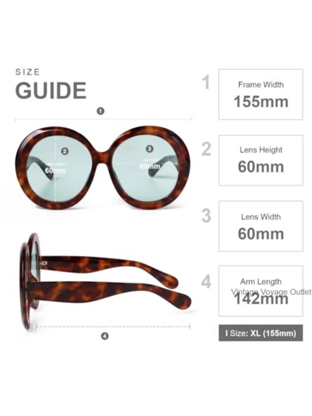 Oversized Round Plastic Sunglasses for Women UV400 Retro Circle Frame